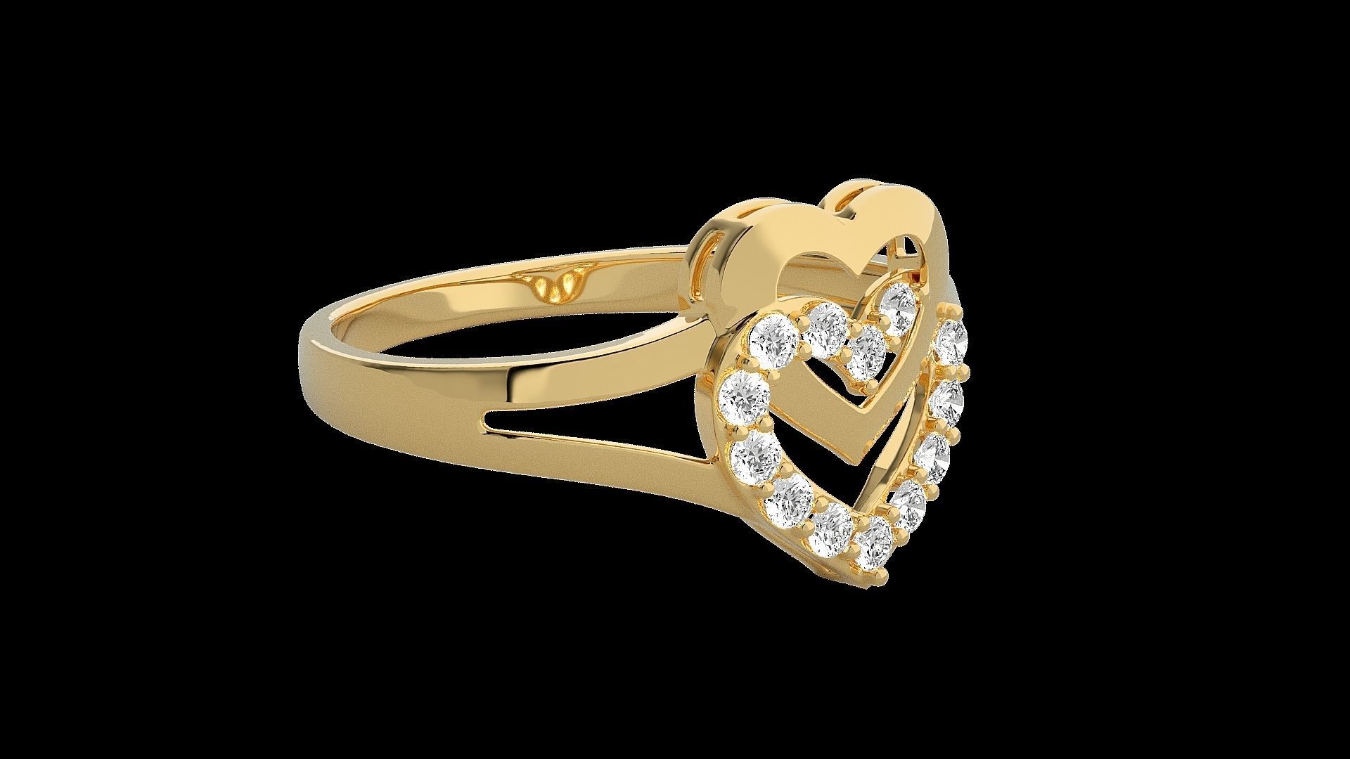 Heart Love Valentine Light wt diamond ring 3dm stl renders 3D print model_16