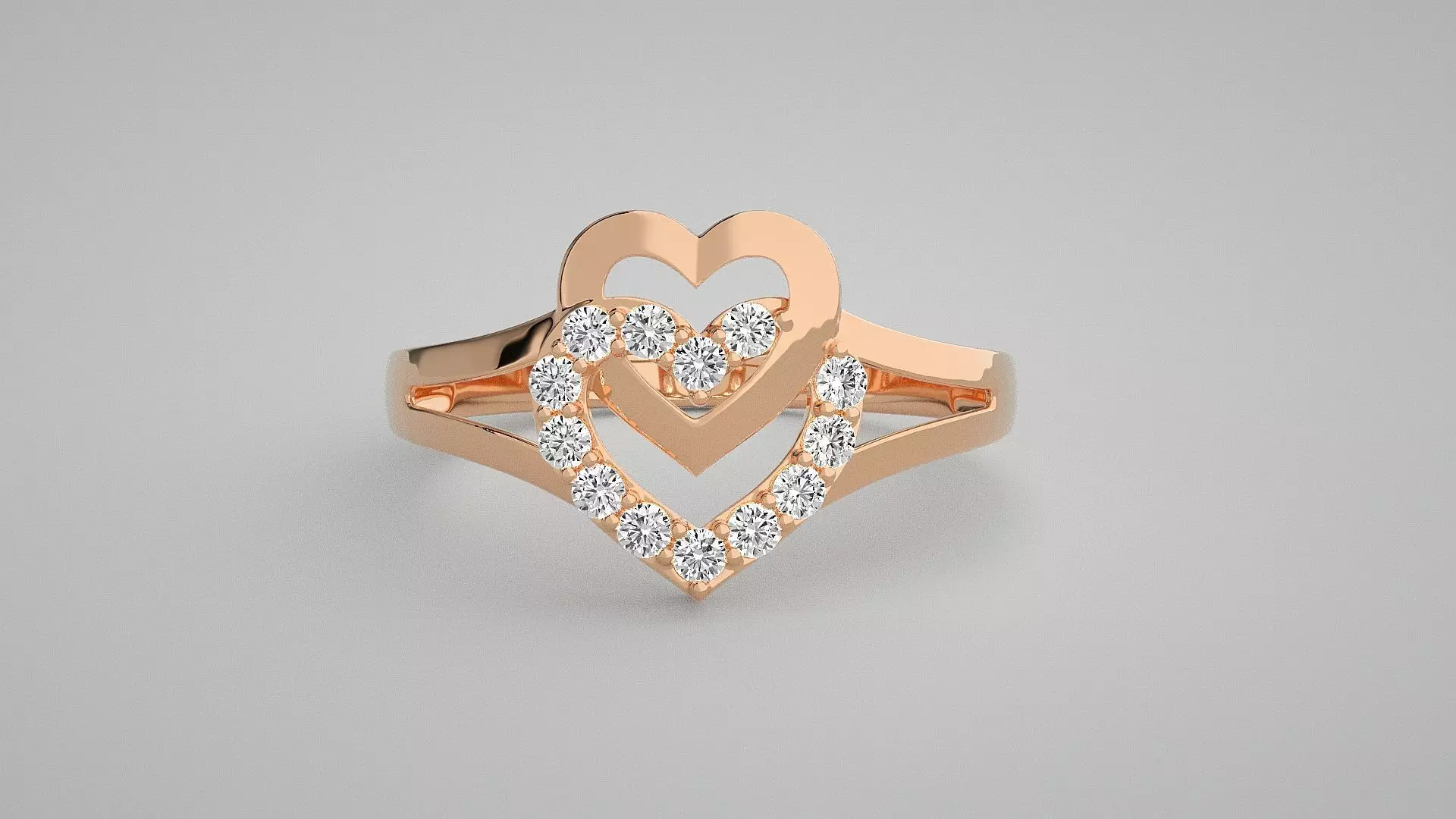 Heart Love Valentine Light wt diamond ring 3dm stl renders 3D print model_0