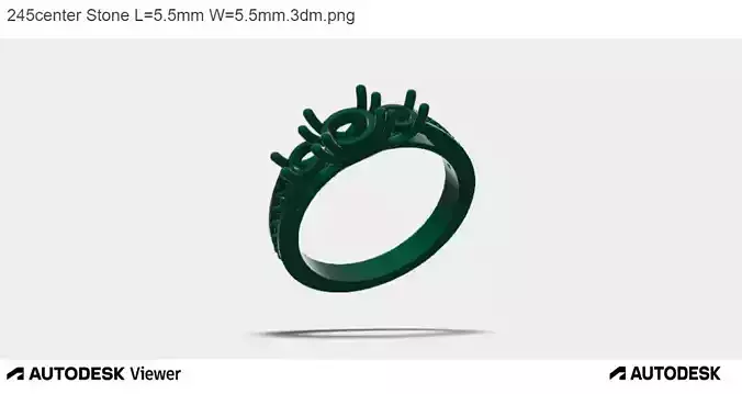 Woman Ring with Three Round Centre Stones