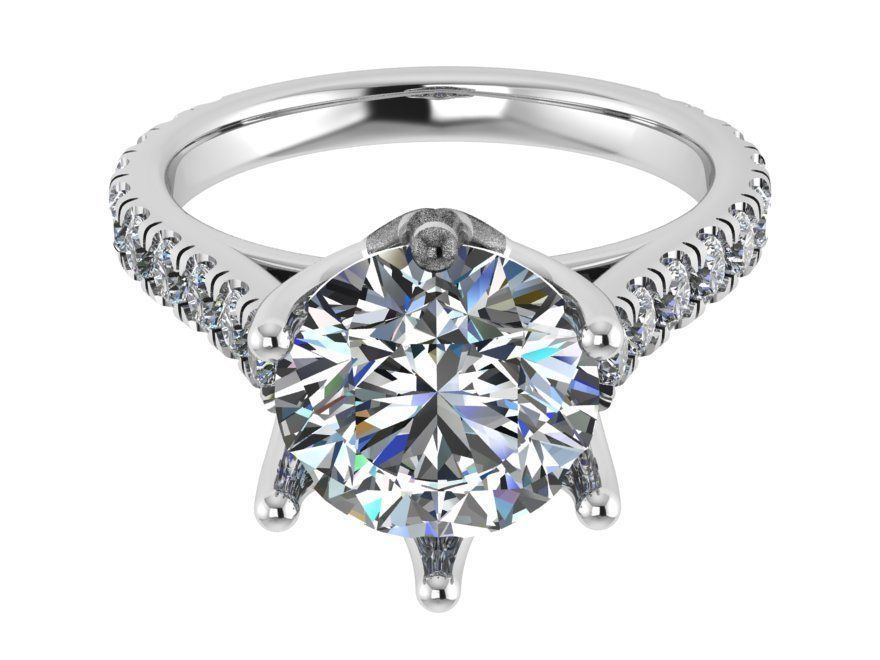 Round Cathedral Ring 0259 3D print model_2