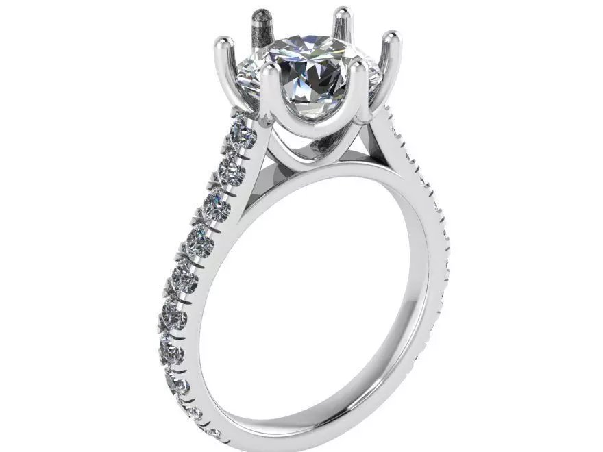 Round Cathedral Ring 0259 3D print model_0