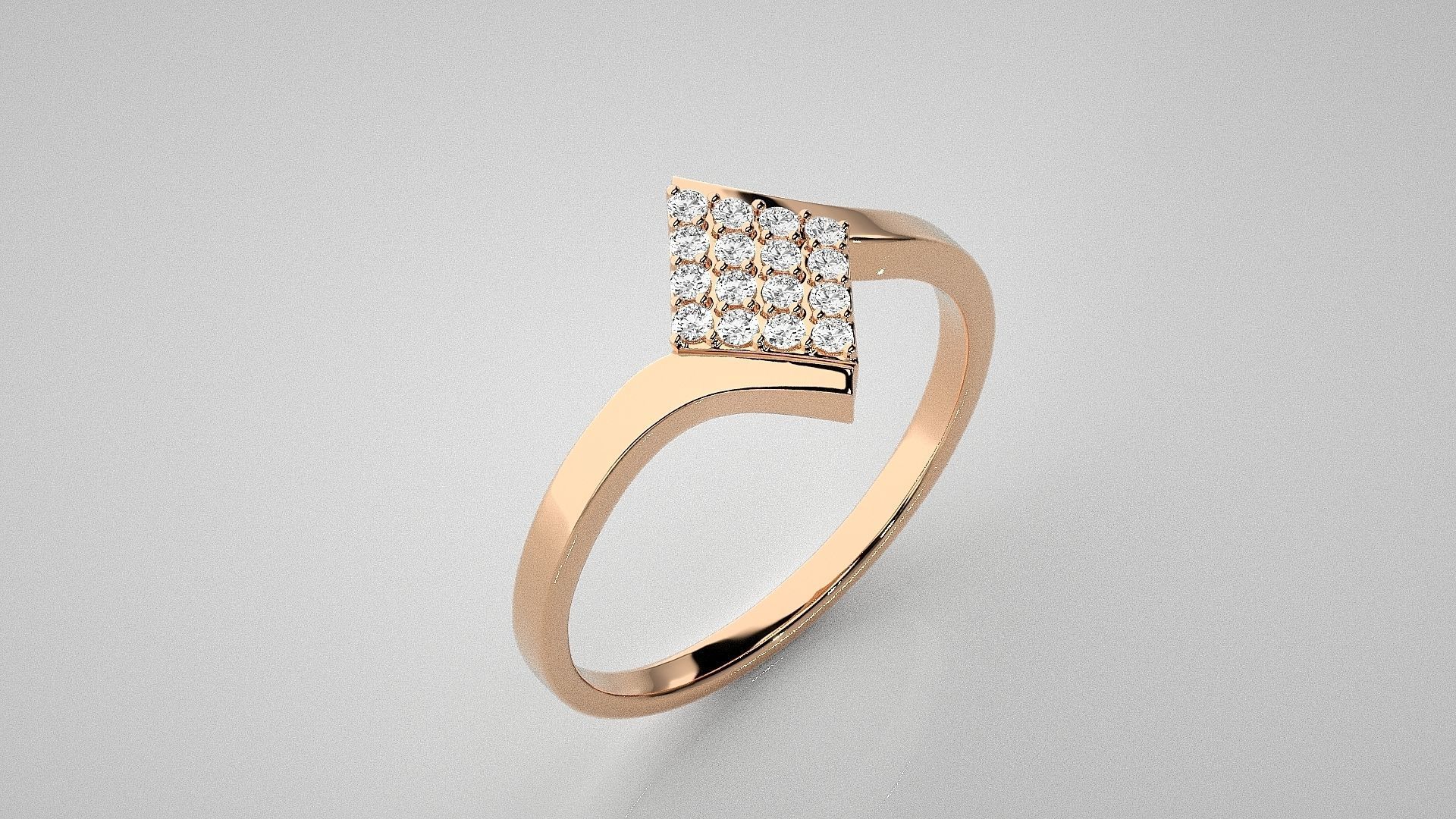 Diamond Head Light wt diamond ring 3dm stl renders details 3D print model_2