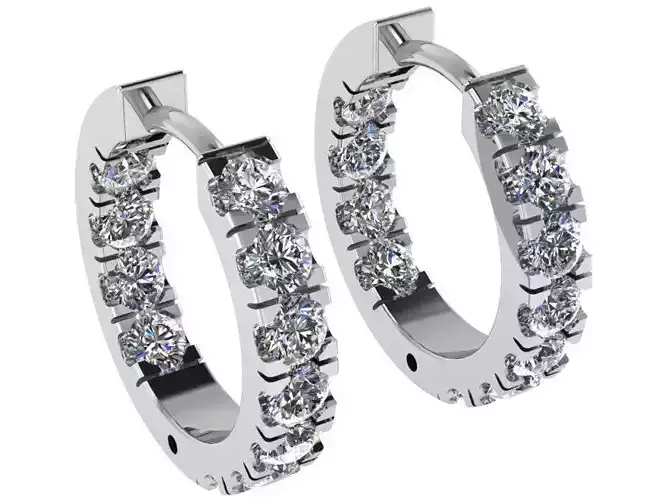 Diamond Hoop Earring 0269