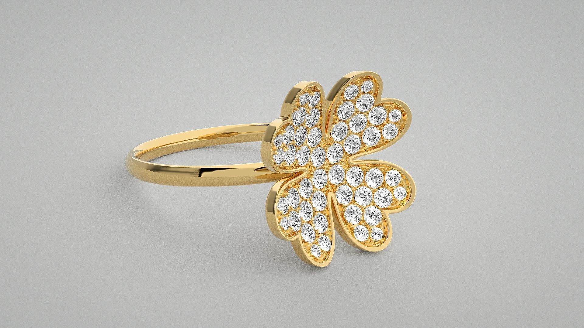 Flower Diamond Head Light wt ring 3dm stl renders details 3D print model_14