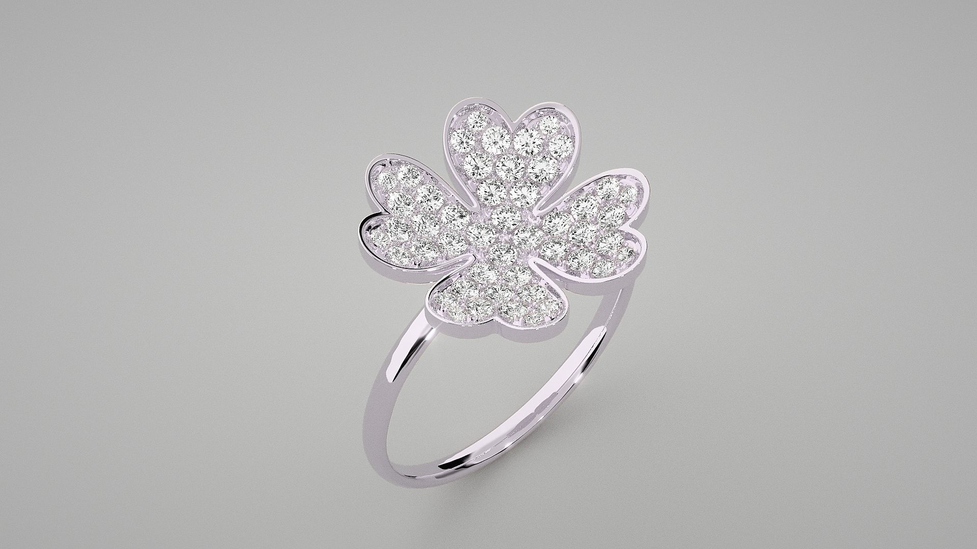 Flower Diamond Head Light wt ring 3dm stl renders details 3D print model_9