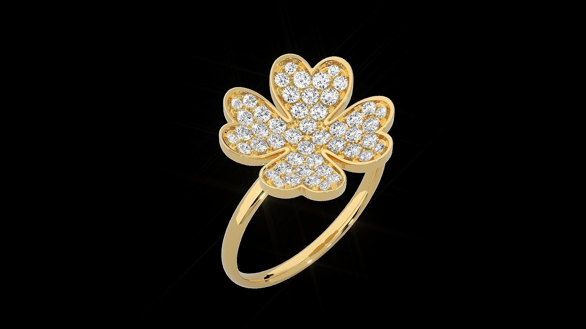 Flower Diamond Head Light wt ring 3dm stl renders details 3D print model_18