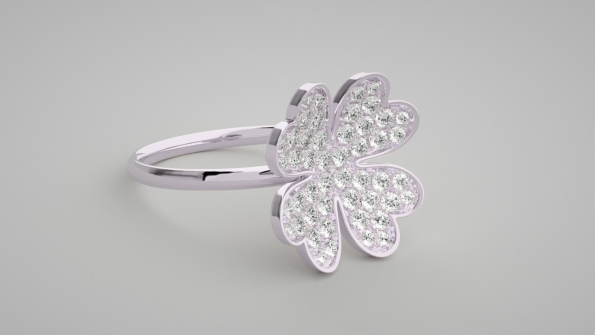 Flower Diamond Head Light wt ring 3dm stl renders details 3D print model_8