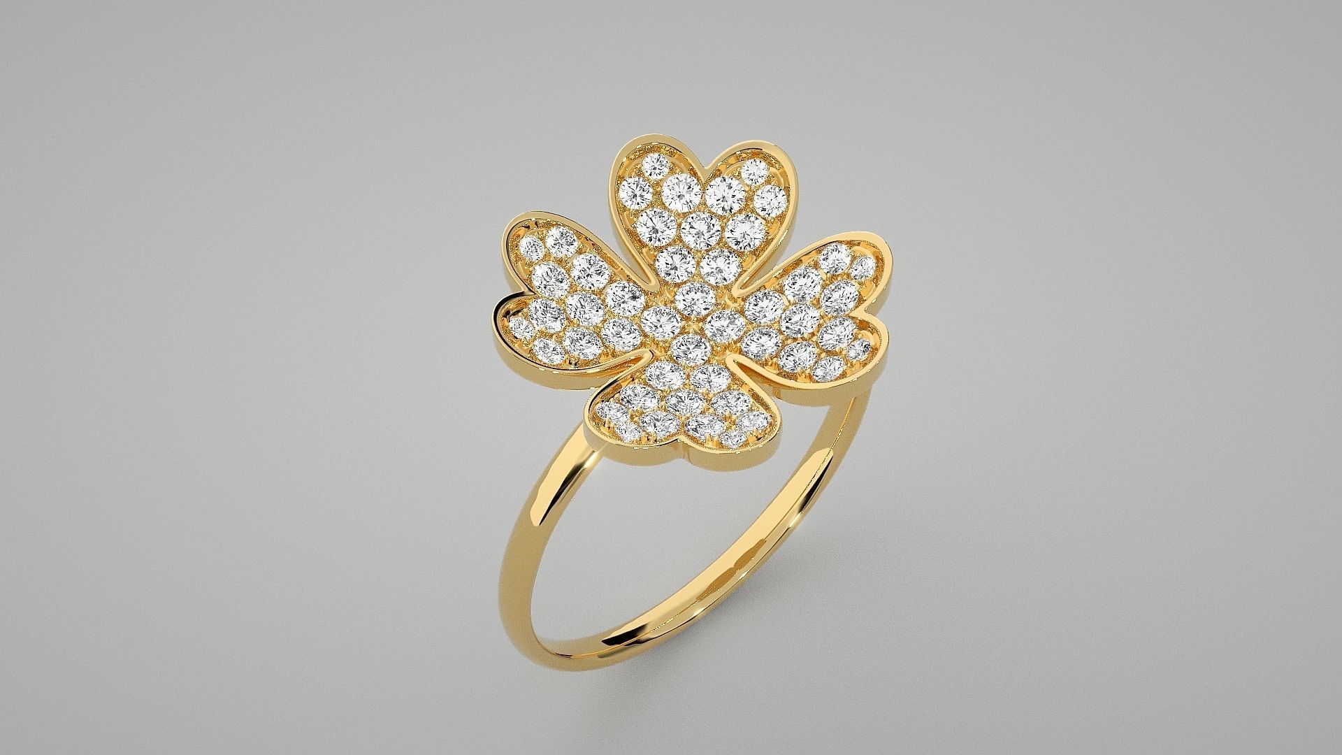 Flower Diamond Head Light wt ring 3dm stl renders details 3D print model_15