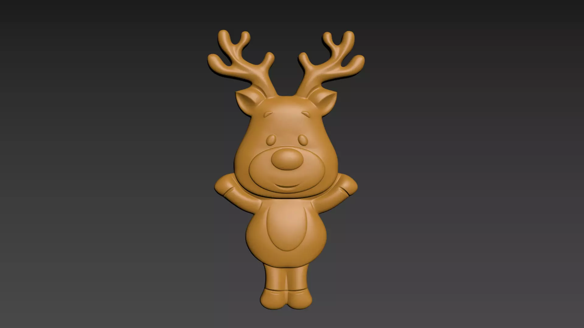 Christmas Deer 3D print model_0