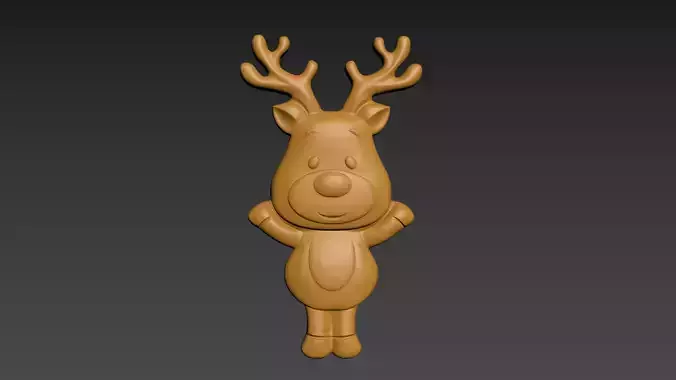 Christmas Deer 3D print model