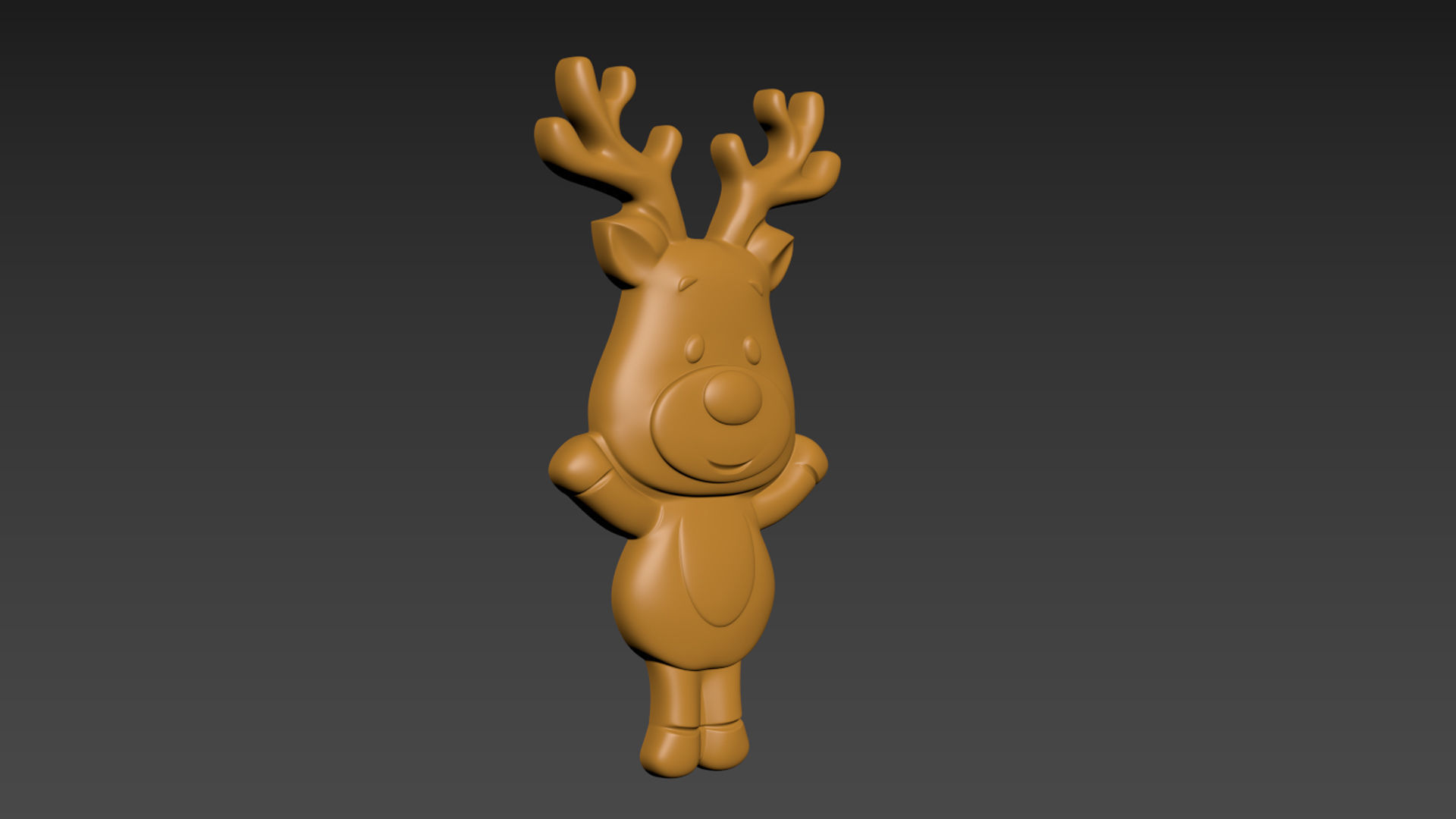 Christmas Deer 3D print model_3