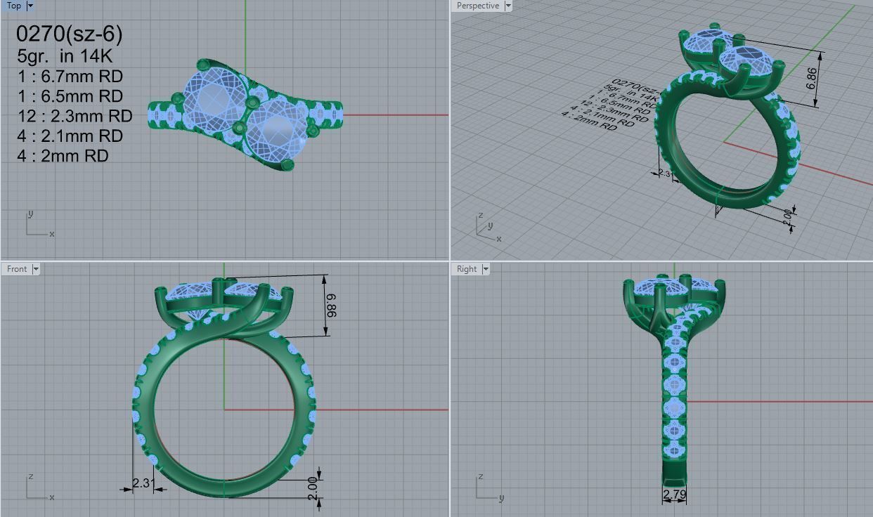 Round Tension Ring 0270 3D print model_4