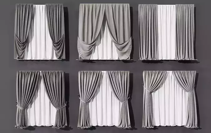 combination curtain Modern