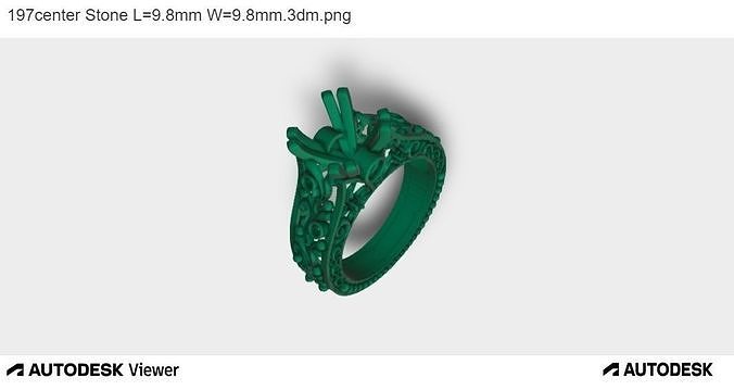 Woman Ring with Round Centre Stone 3D print model