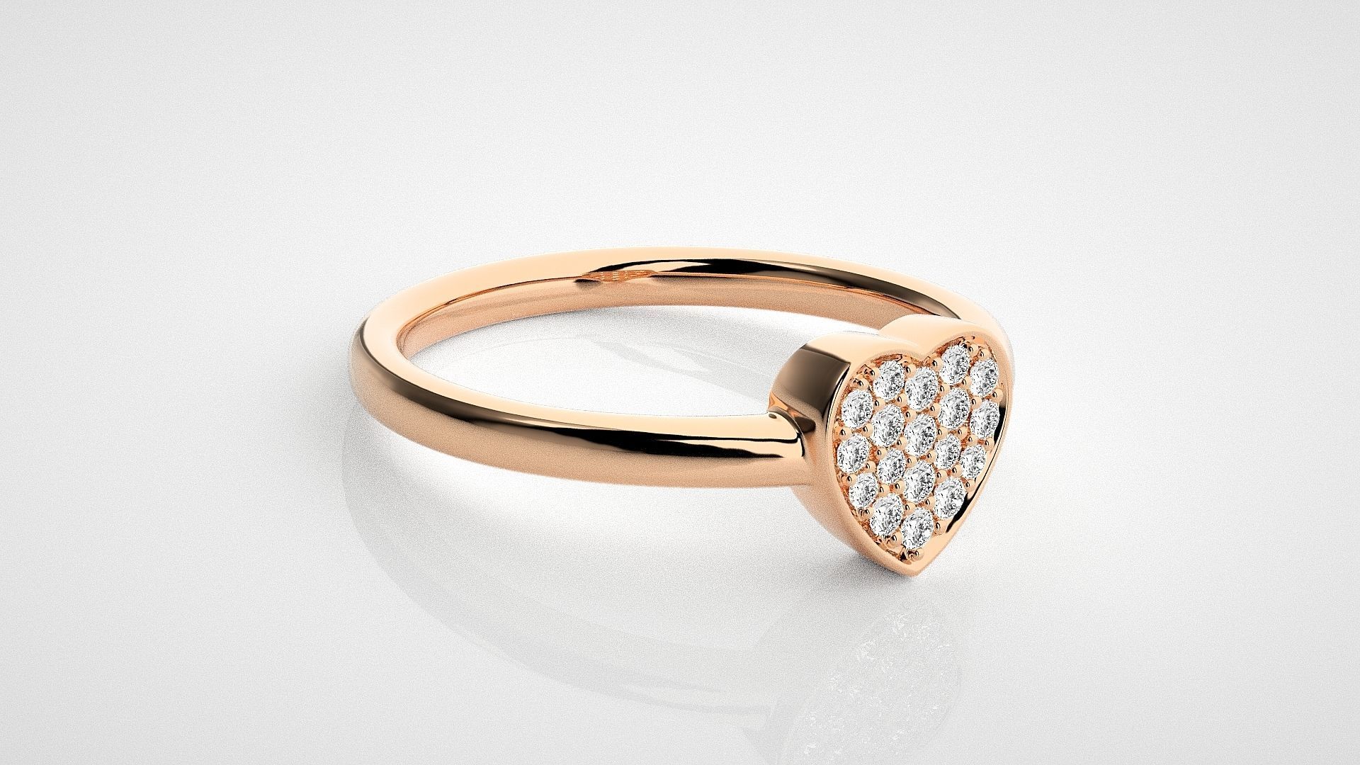 Heart Love Valentine Light wt diamond ring 3dm stl renders 3D print model_1
