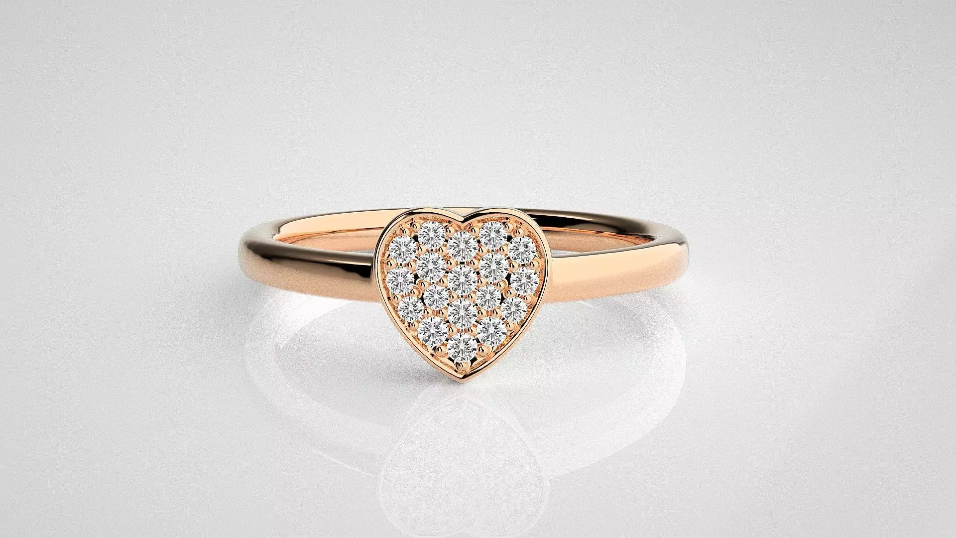 Heart Love Valentine Light wt diamond ring 3dm stl renders 3D print model_0