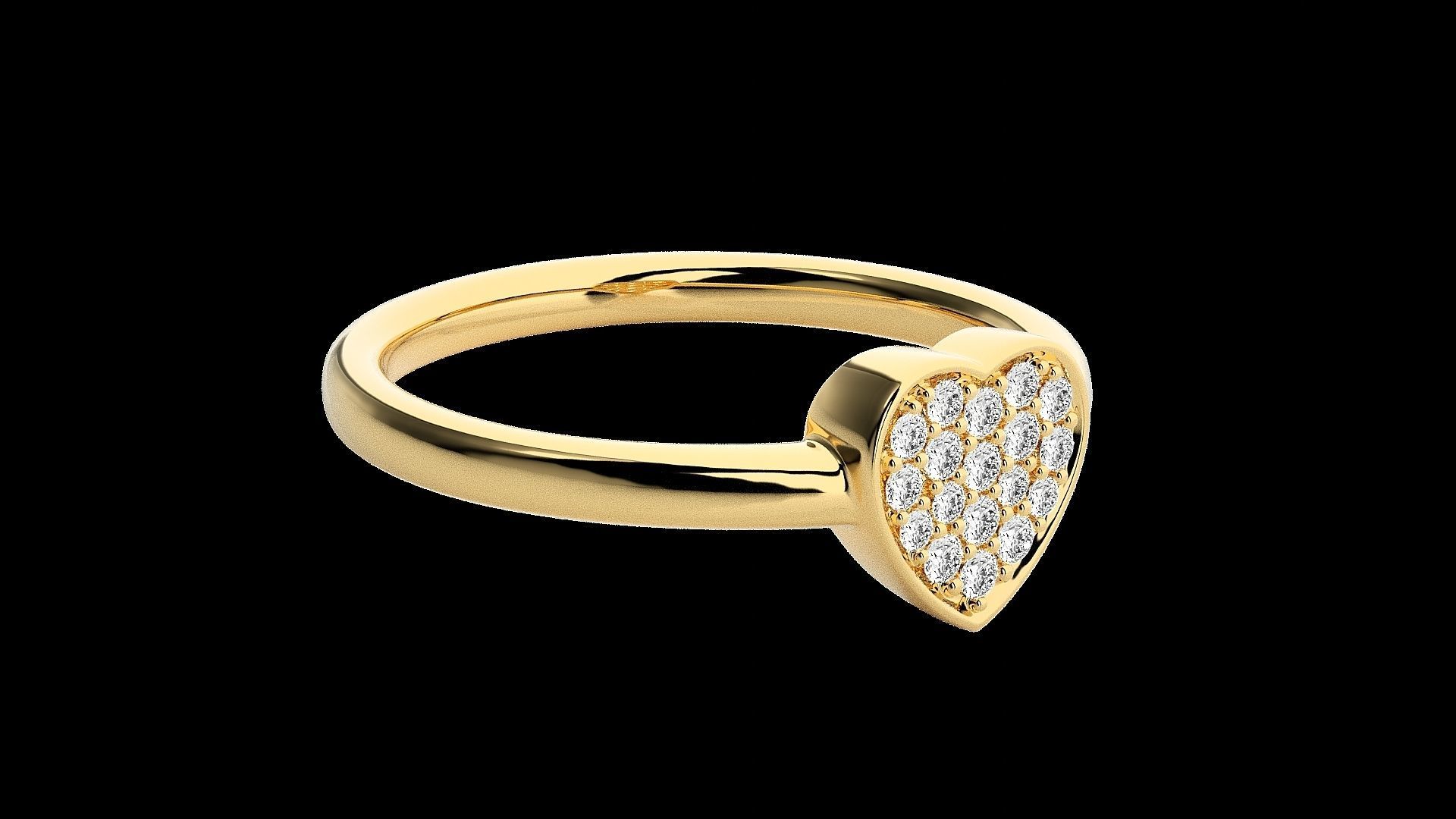 Heart Love Valentine Light wt diamond ring 3dm stl renders 3D print model_17