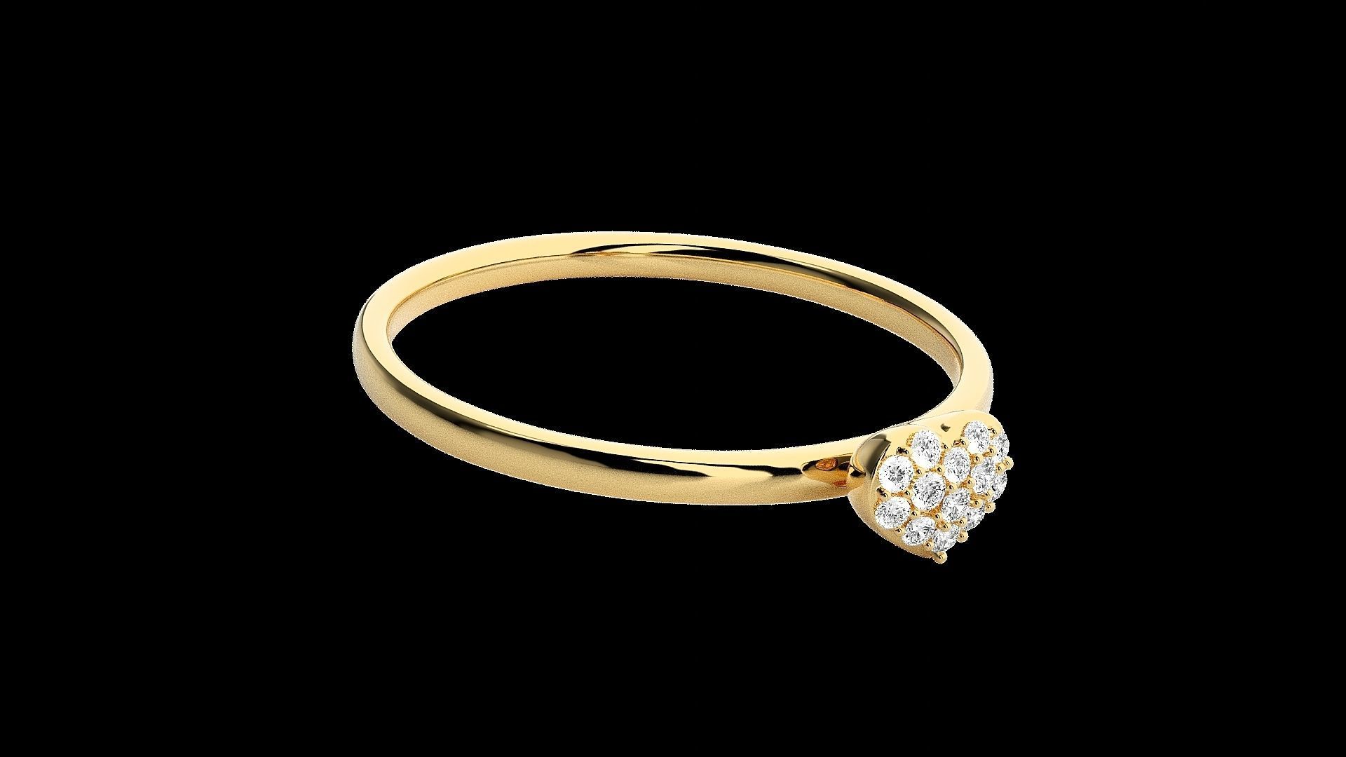 Heart Love Valentine Light wt diamond ring 3dm stl renders 3D print model_17