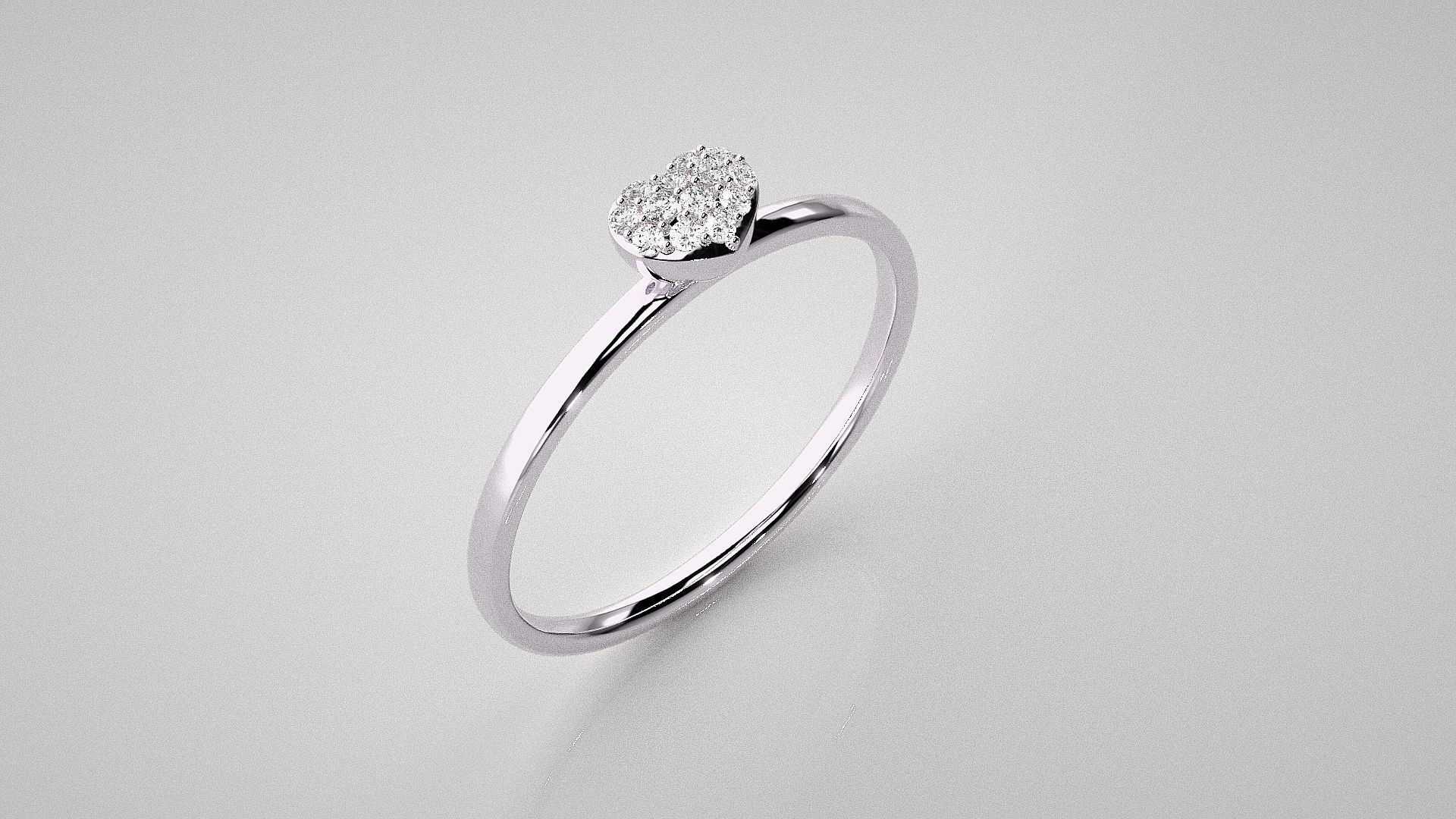 Heart Love Valentine Light wt diamond ring 3dm stl renders 3D print model_9