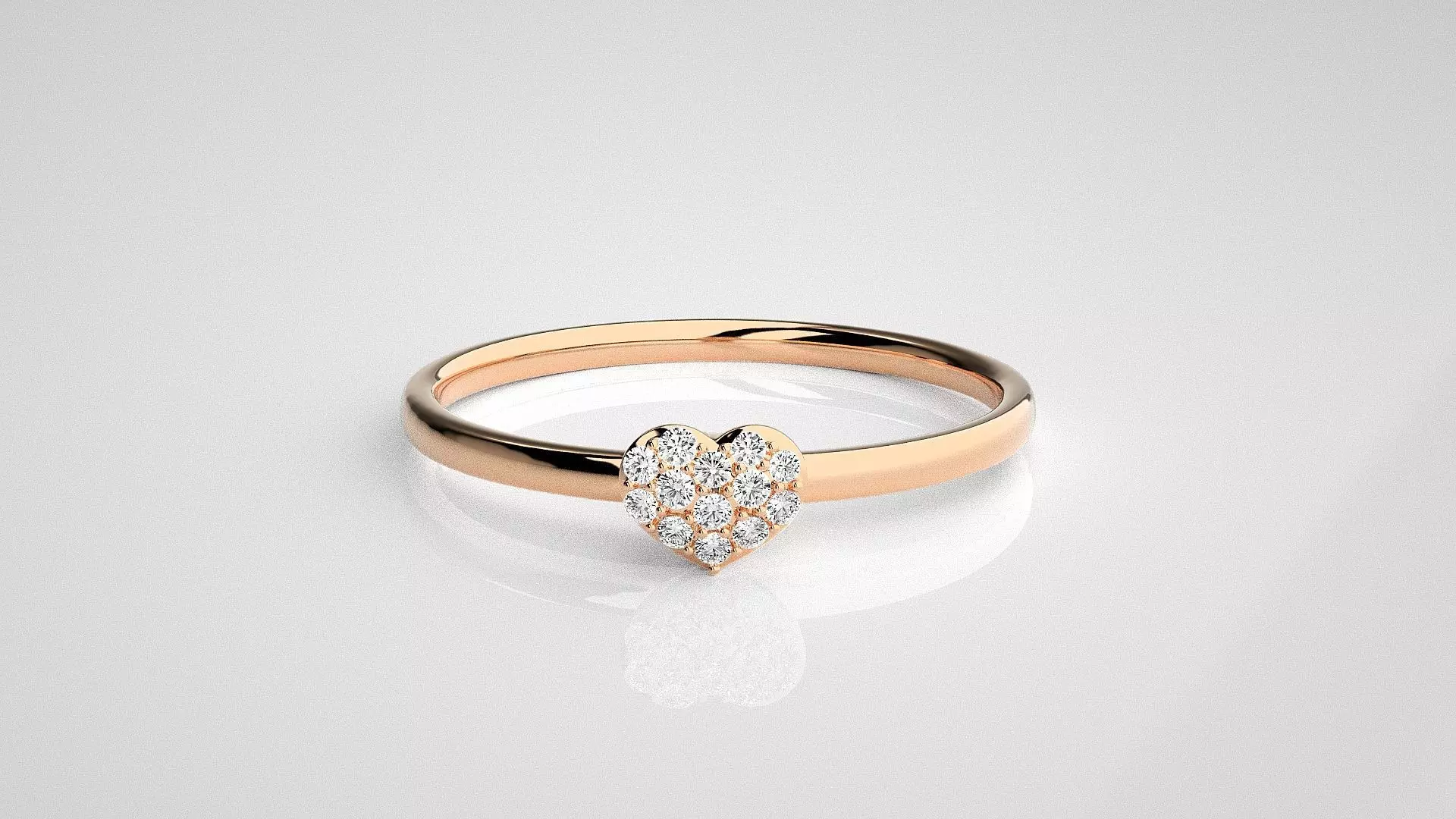 Heart Love Valentine Light wt diamond ring 3dm stl renders 3D print model_0