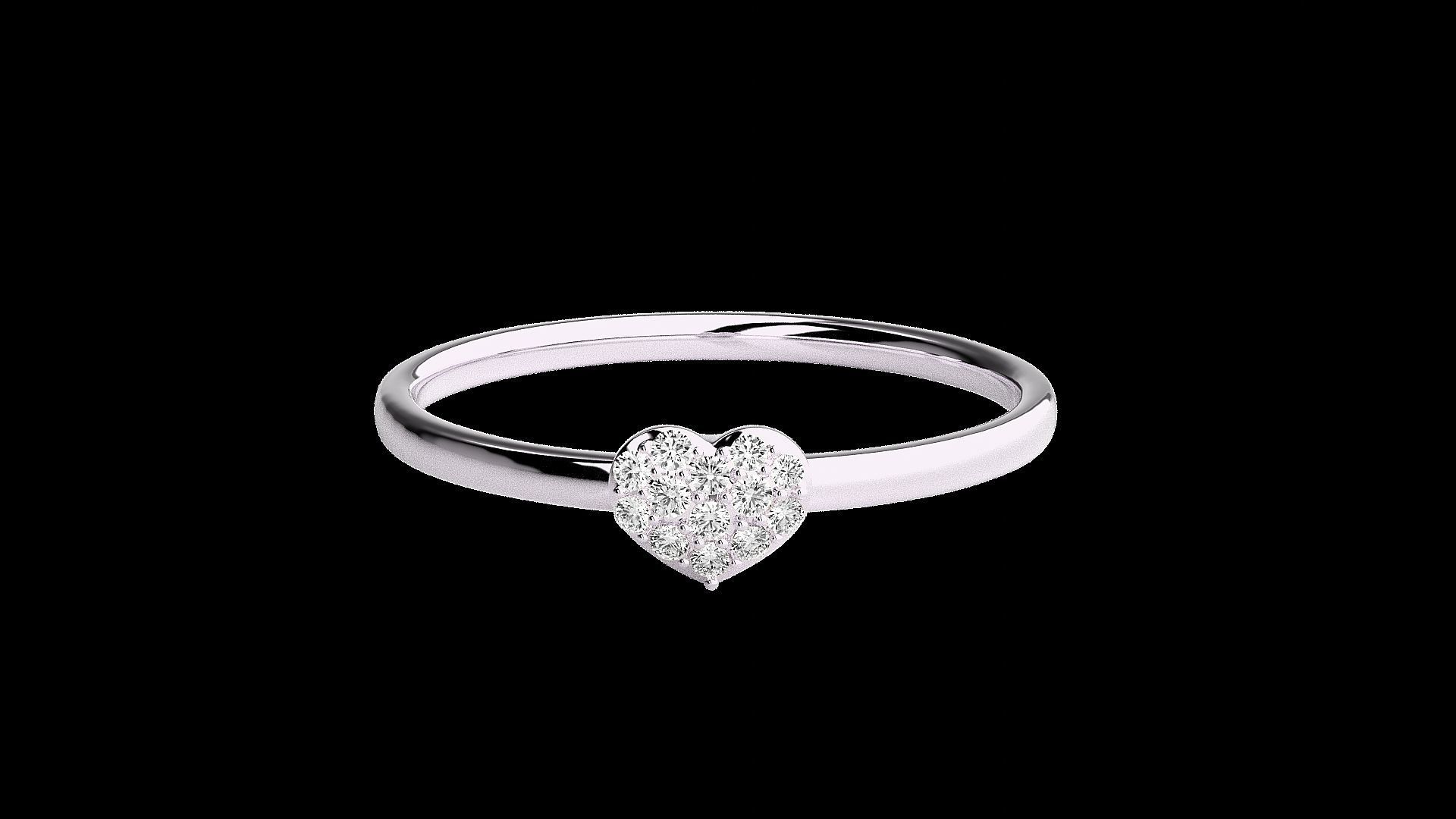Heart Love Valentine Light wt diamond ring 3dm stl renders 3D print model_10