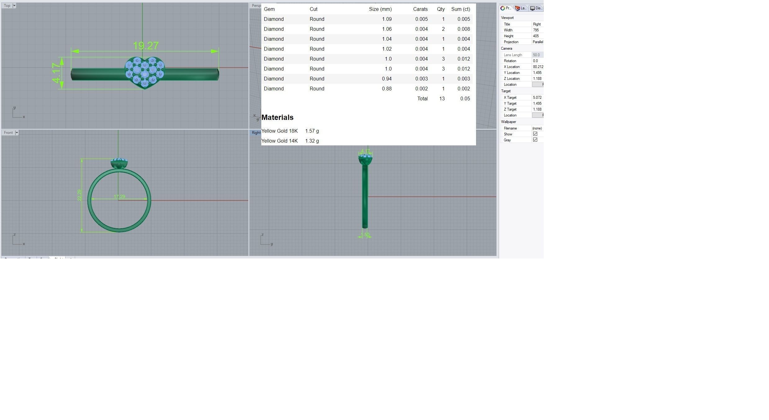 Heart Love Valentine Light wt diamond ring 3dm stl renders 3D print model_4