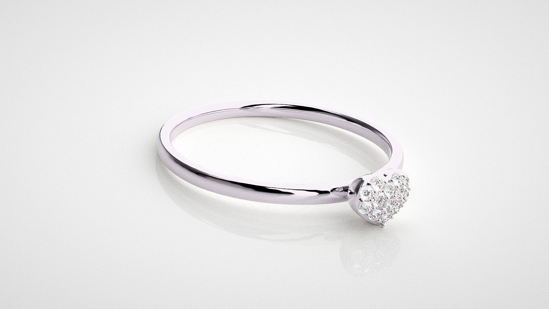 Heart Love Valentine Light wt diamond ring 3dm stl renders 3D print model_8