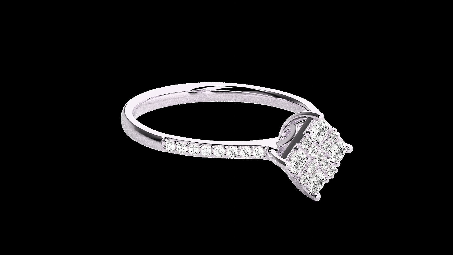 Light wt diamond ring 3dm stl renders details 3D print model_11