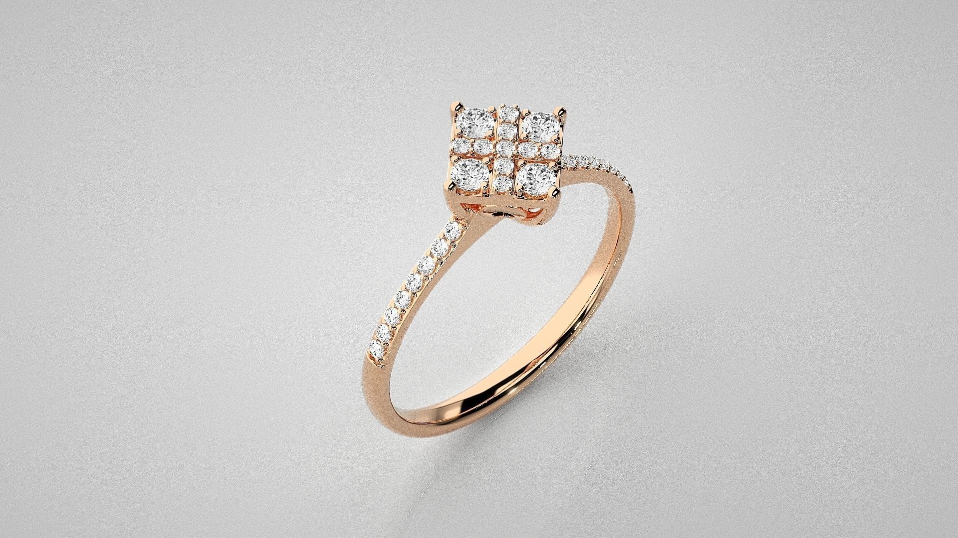 Light wt diamond ring 3dm stl renders details 3D print model_2