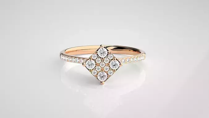 Light wt diamond ring 3dm stl renders details 3D print model
