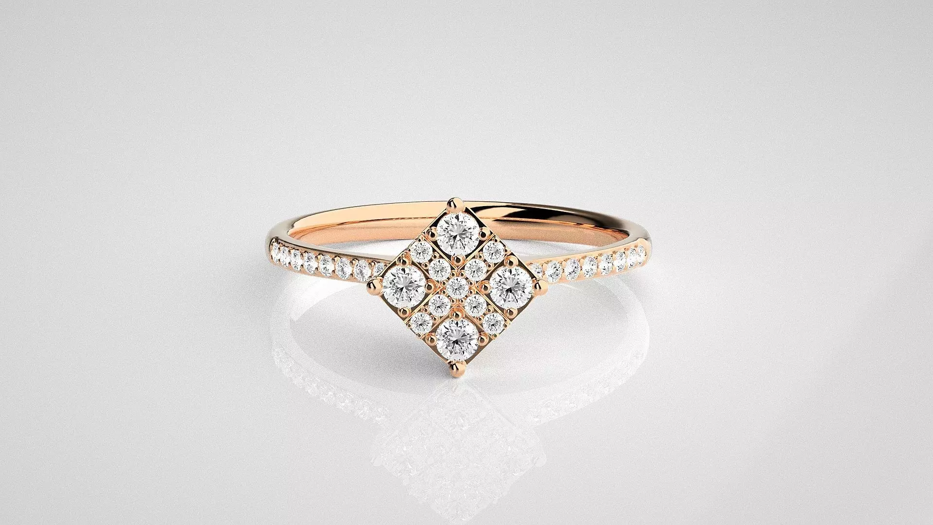 Light wt diamond ring 3dm stl renders details 3D print model_0