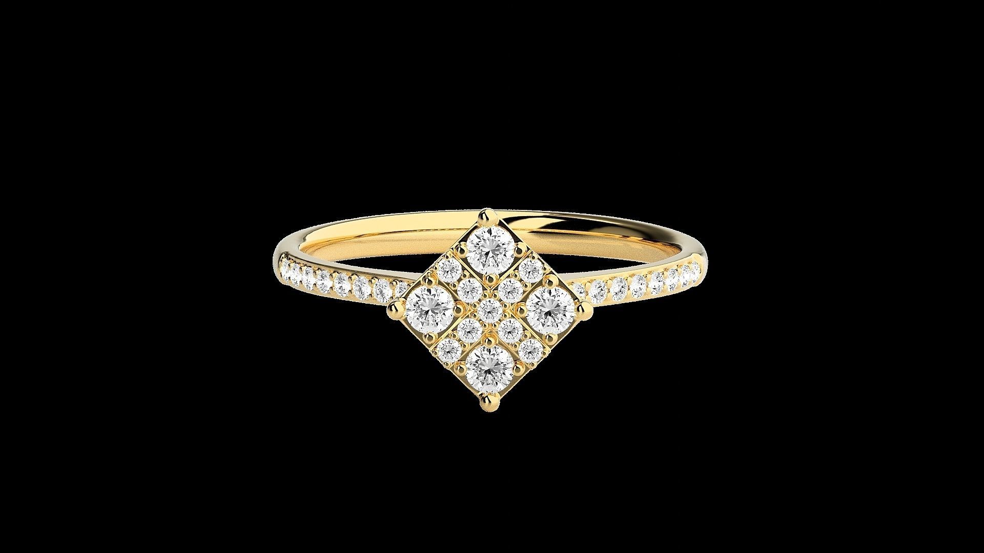 Light wt diamond ring 3dm stl renders details 3D print model_16