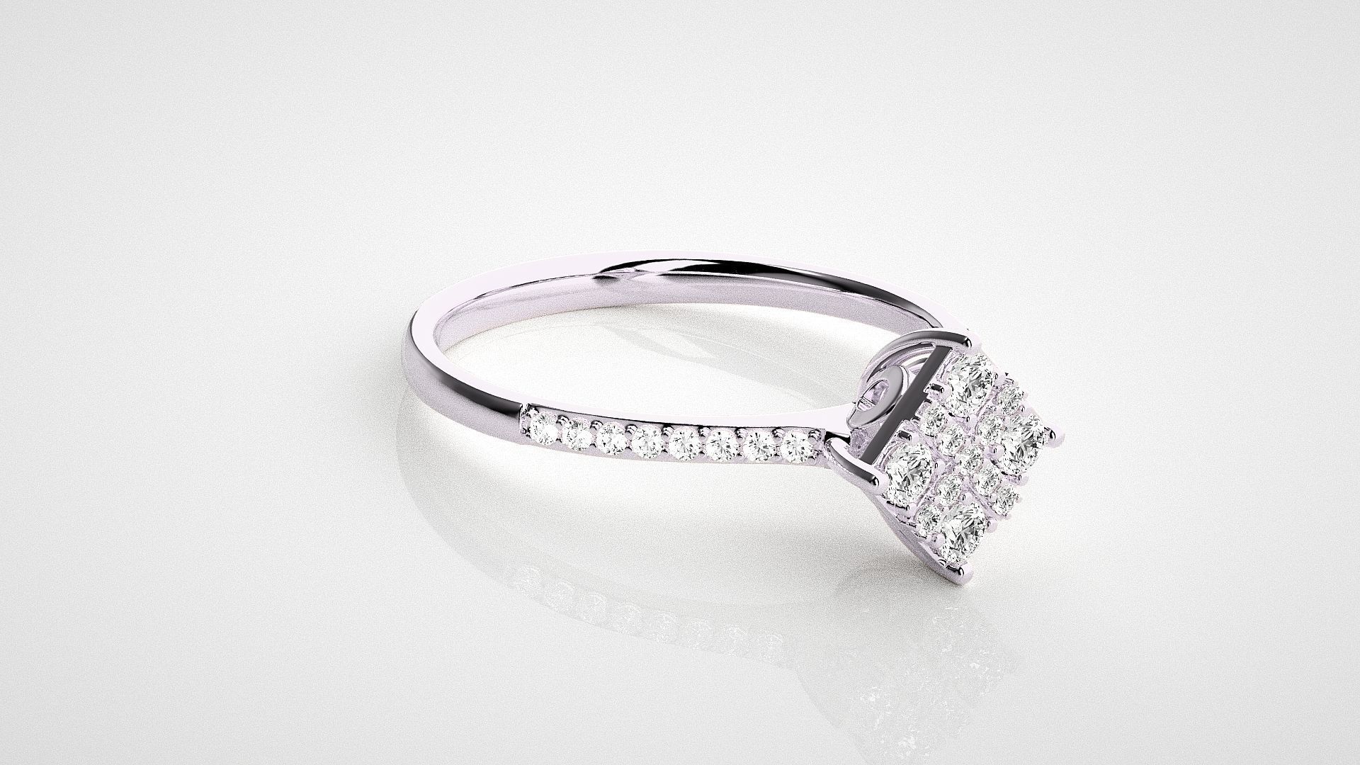 Light wt diamond ring 3dm stl renders details 3D print model_8