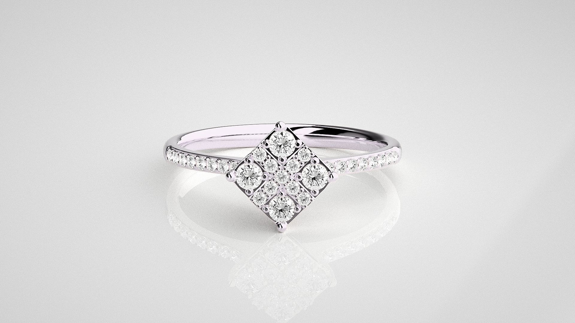 Light wt diamond ring 3dm stl renders details 3D print model_7