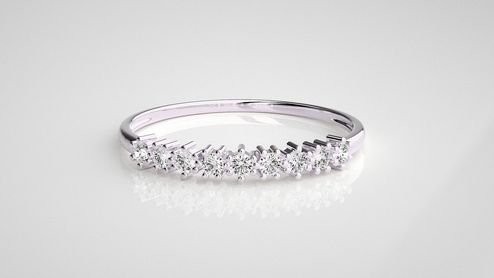 Light wt diamond ring 3dm stl renders details 3D print model_7