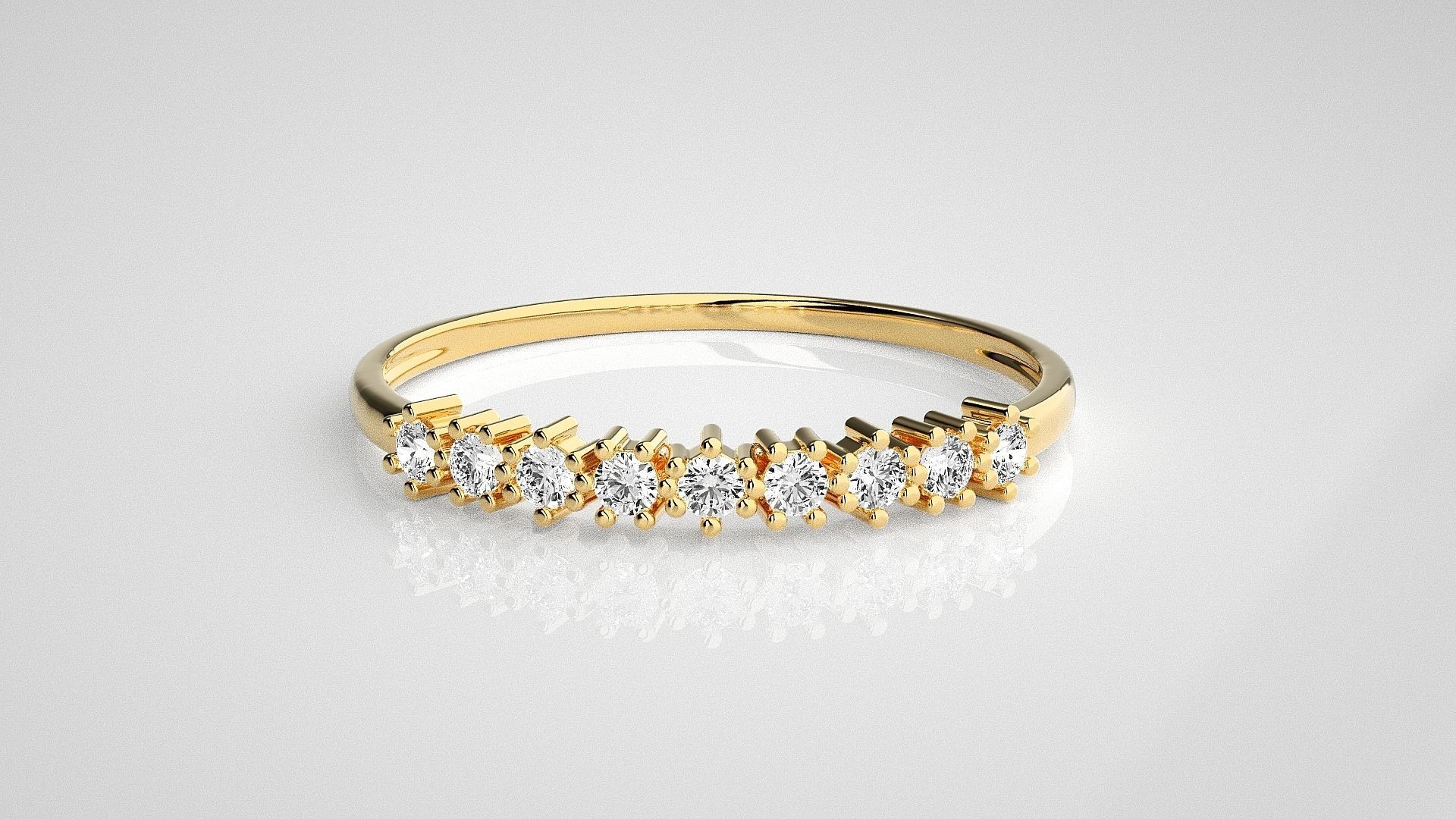 Light wt diamond ring 3dm stl renders details 3D print model_13