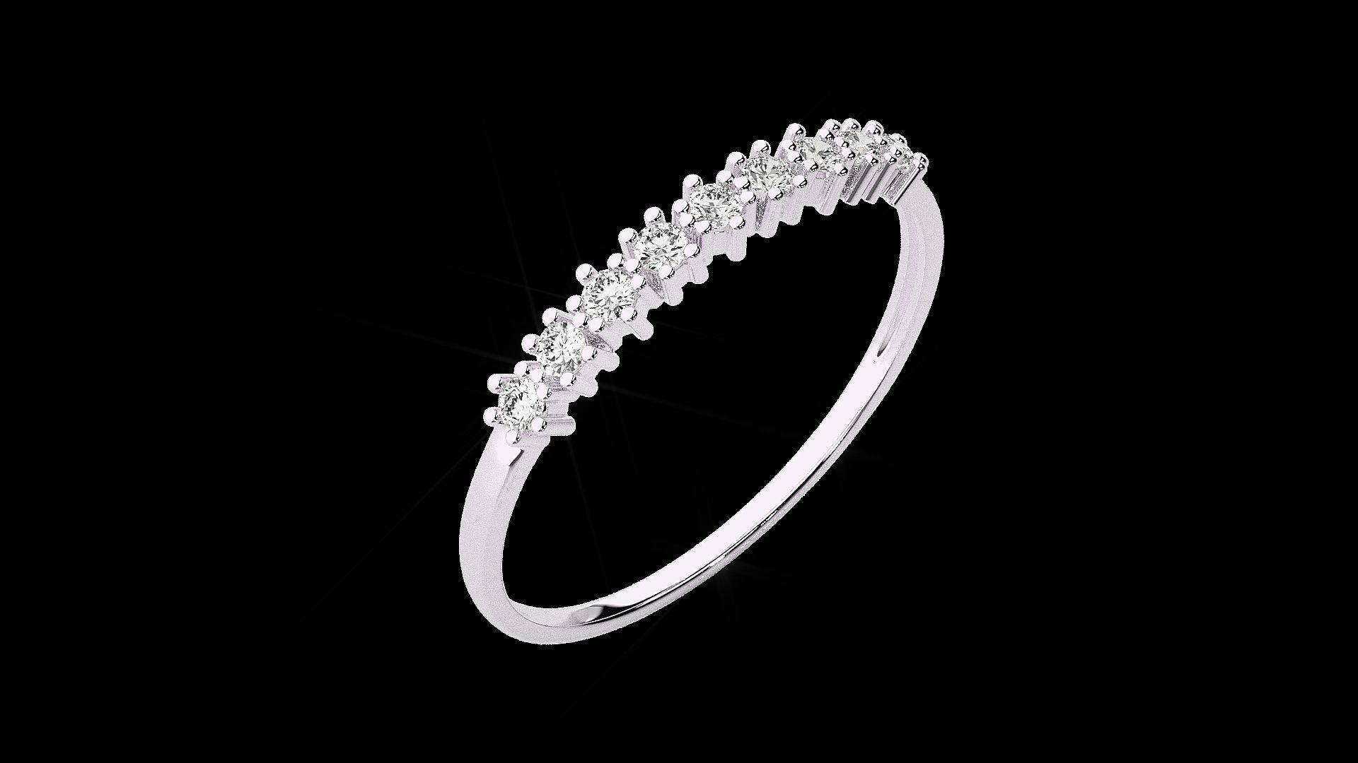 Light wt diamond ring 3dm stl renders details 3D print model_12