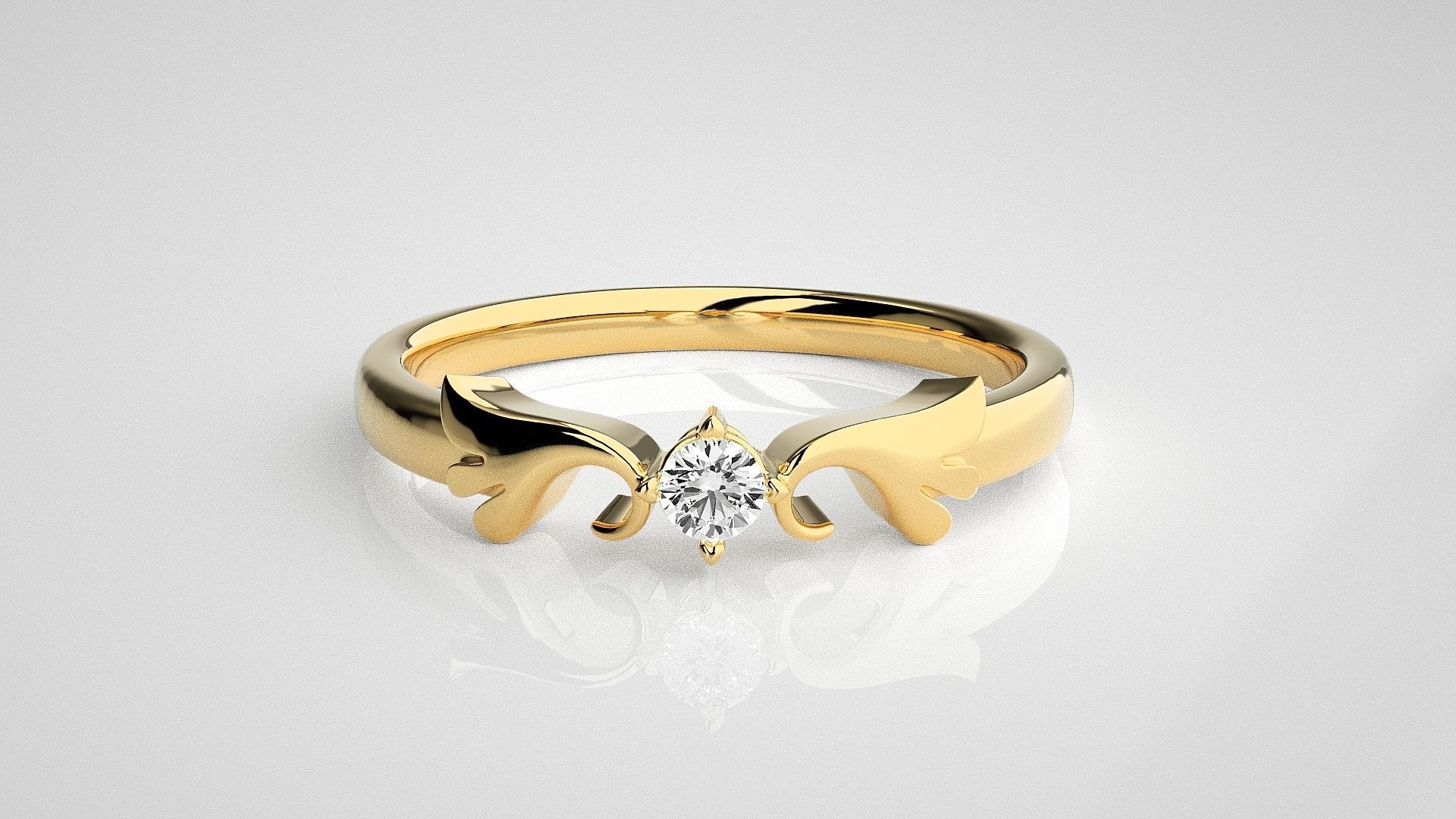Vines Light wt diamond ring 3dm stl renders details 3D print model_13