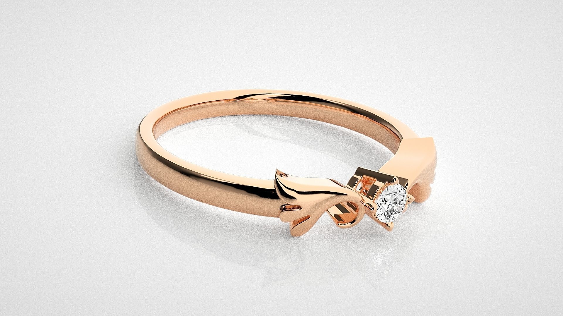 Vines Light wt diamond ring 3dm stl renders details 3D print model_1