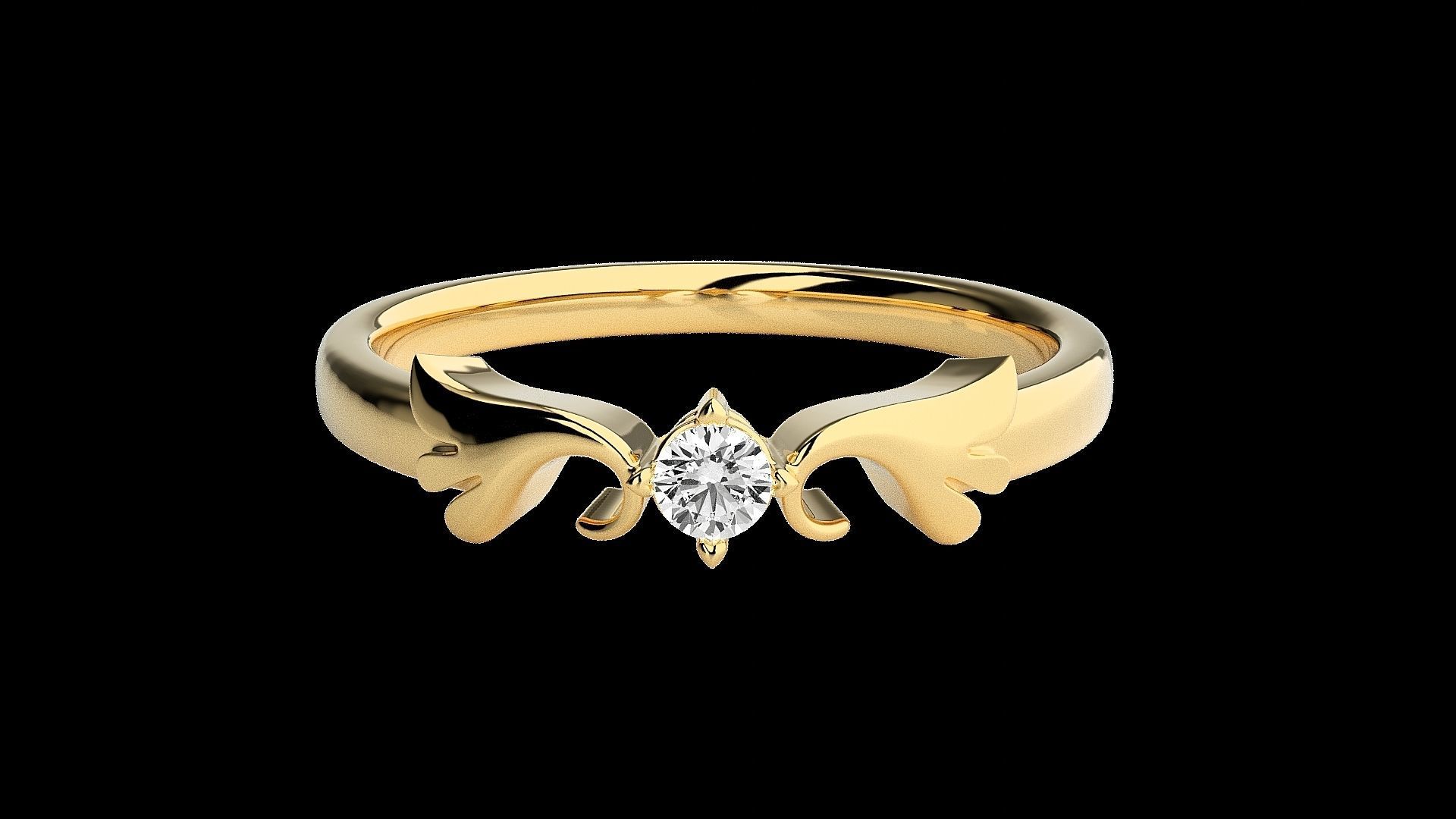 Vines Light wt diamond ring 3dm stl renders details 3D print model_16