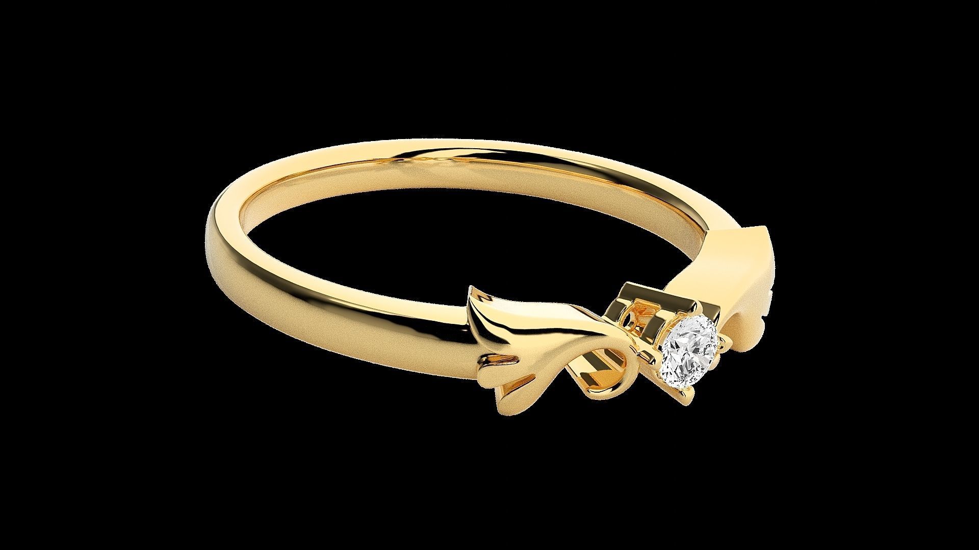 Vines Light wt diamond ring 3dm stl renders details 3D print model_17