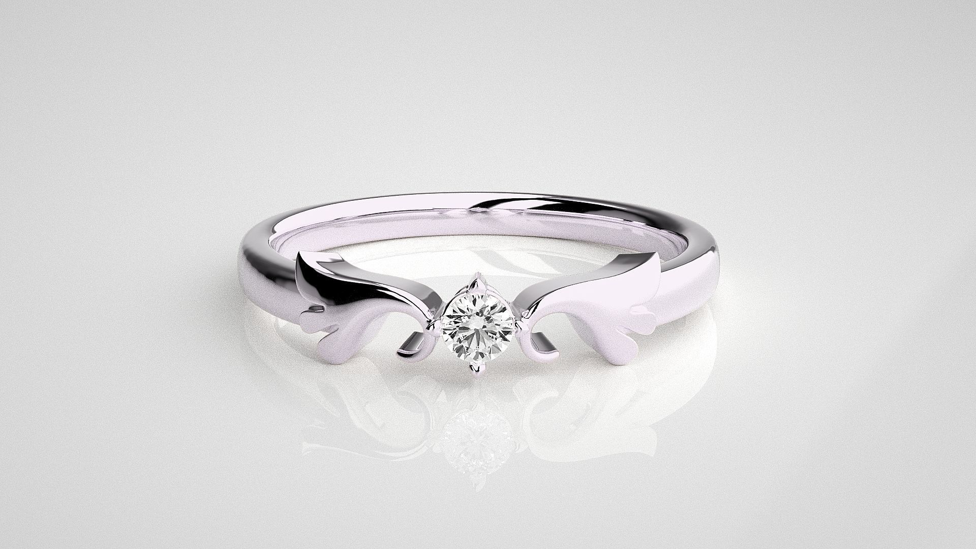 Vines Light wt diamond ring 3dm stl renders details 3D print model_7