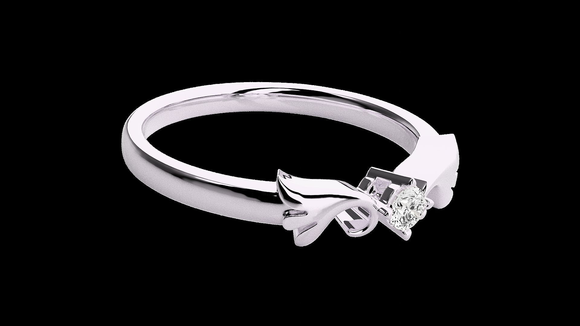 Vines Light wt diamond ring 3dm stl renders details 3D print model_11