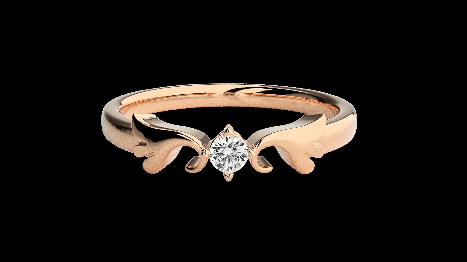 Vines Light wt diamond ring 3dm stl renders details 3D print model_4