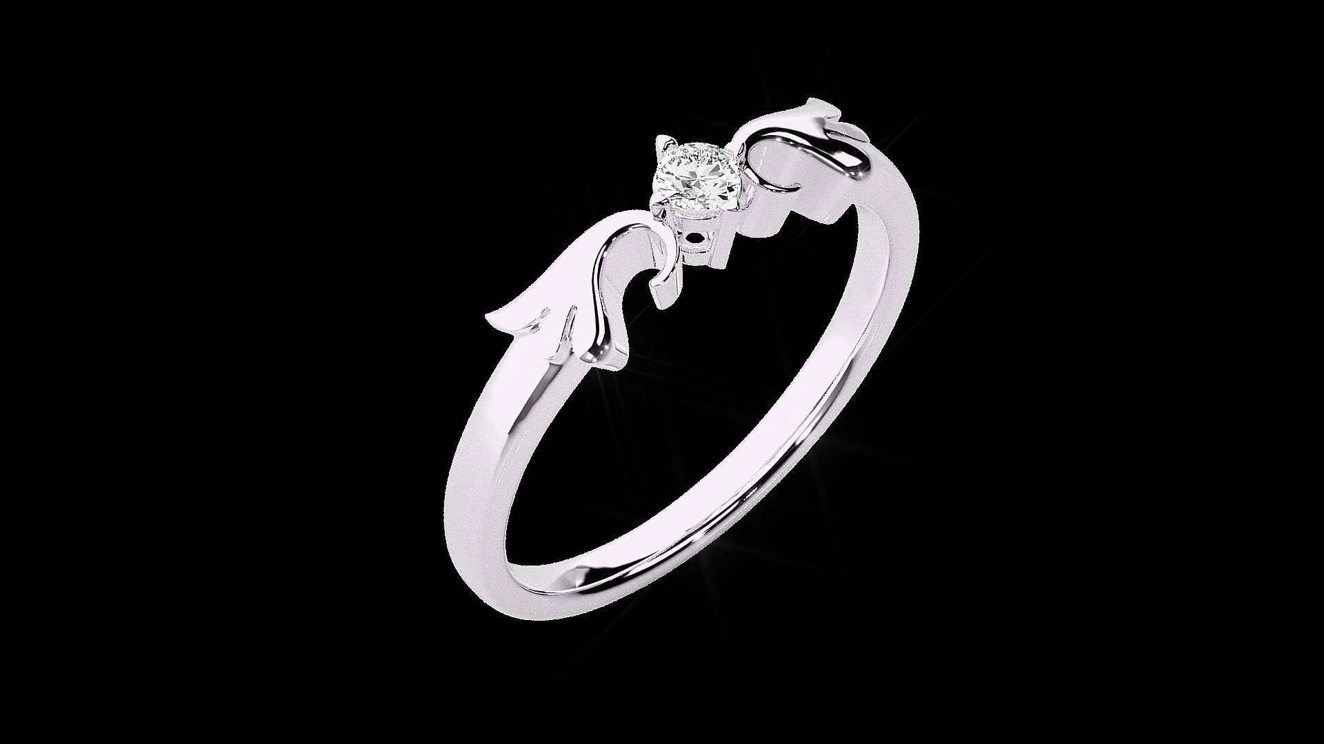 Vines Light wt diamond ring 3dm stl renders details 3D print model_12