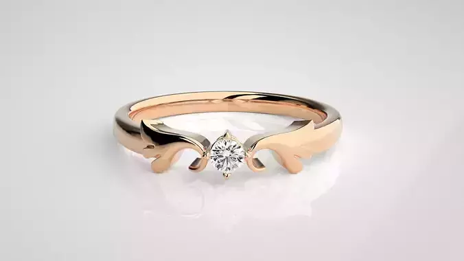 Vines Light wt diamond ring 3dm stl renders details 3D print model
