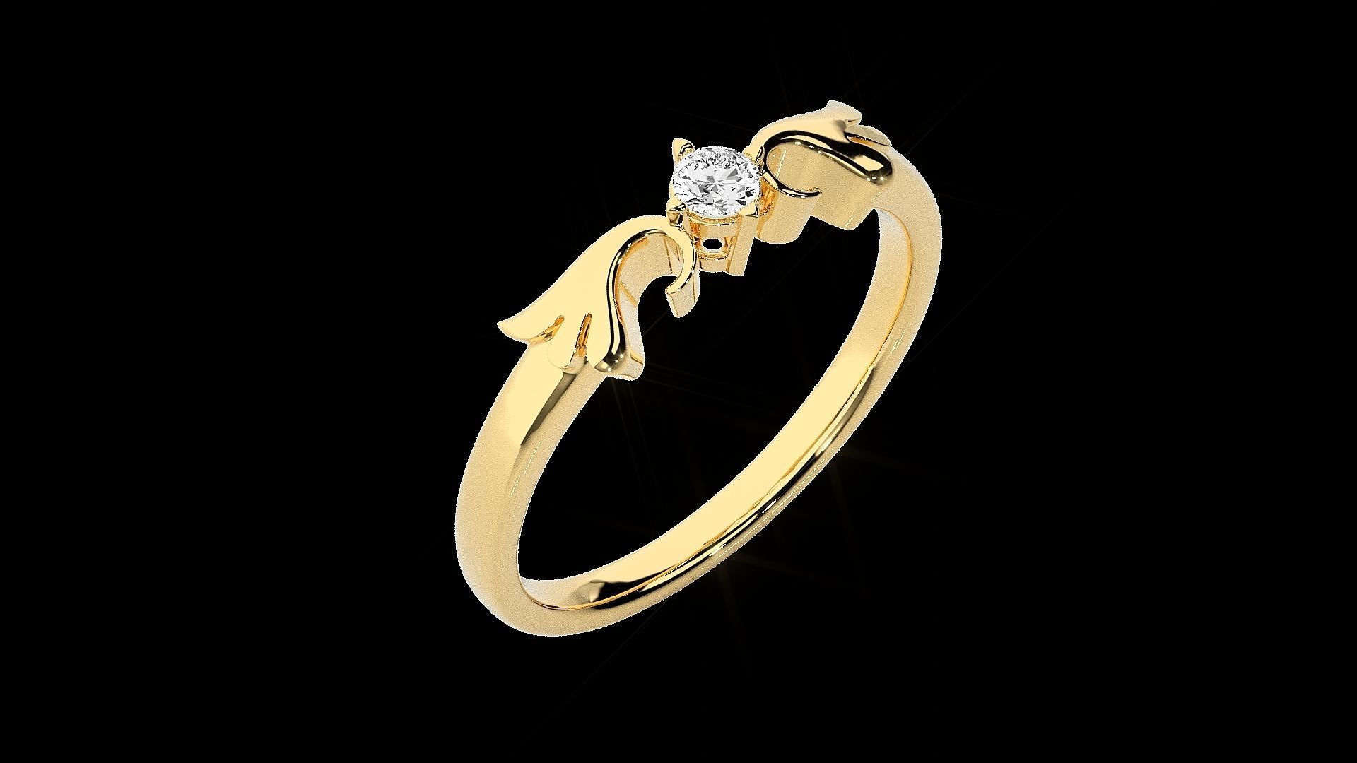 Vines Light wt diamond ring 3dm stl renders details 3D print model_18