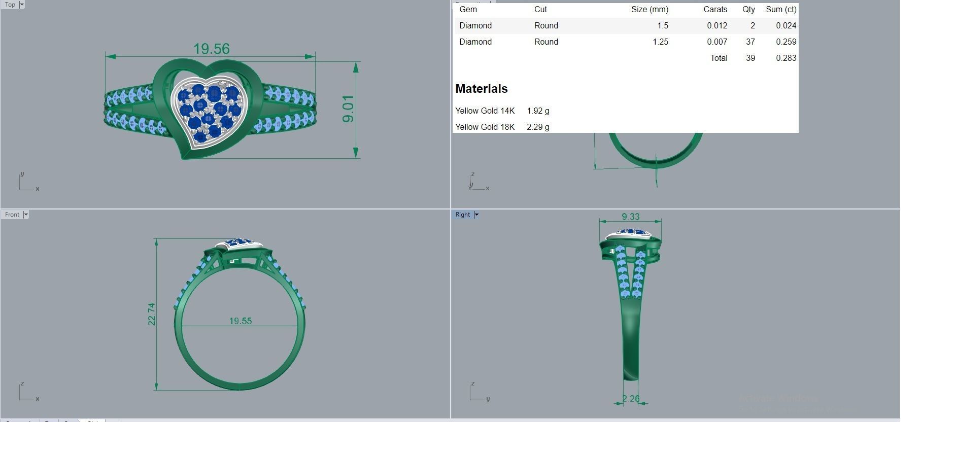 Heart Love Valentine Light wt diamond ring 3dm stl renders 3D print model_1