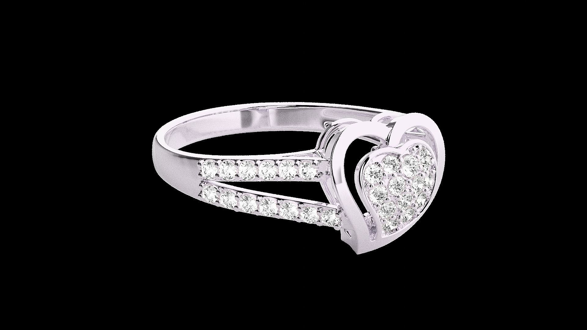 Heart Love Valentine Light wt diamond ring 3dm stl renders 3D print model_11