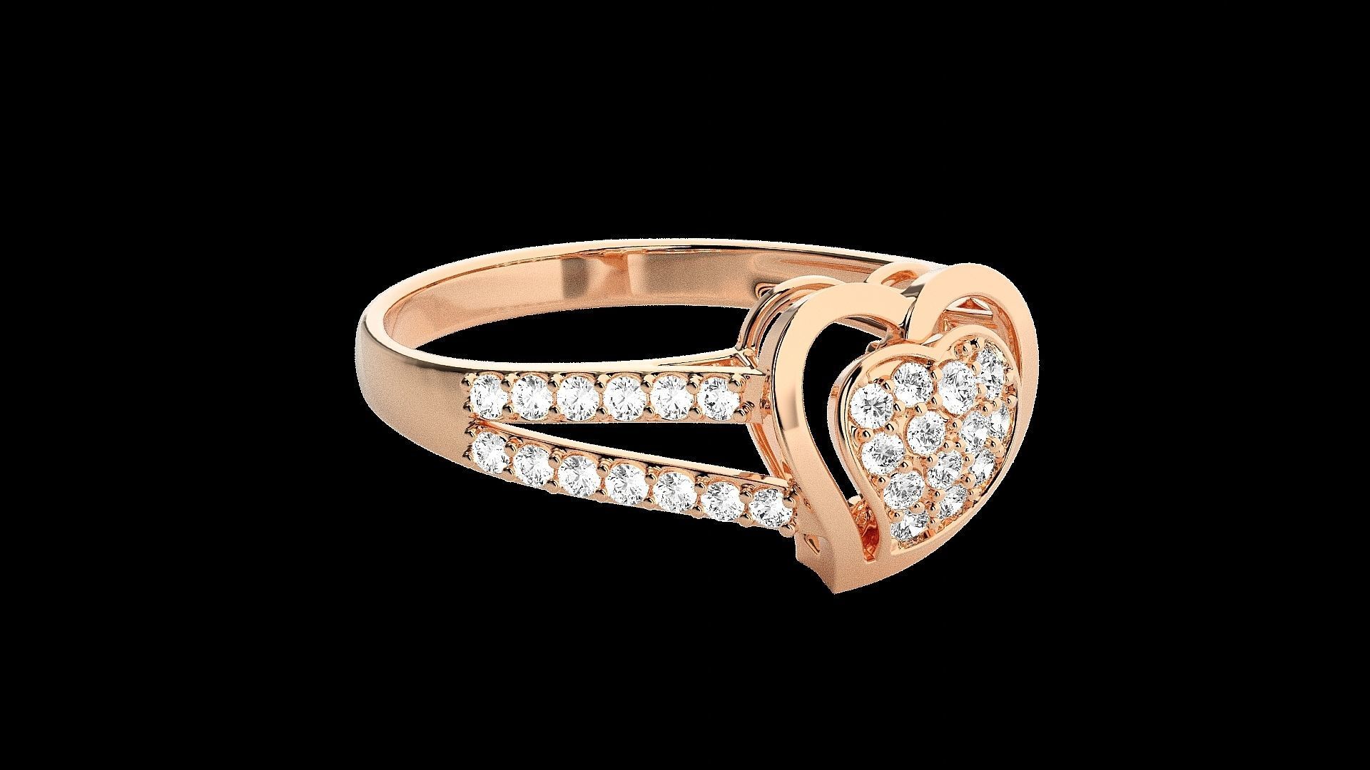 Heart Love Valentine Light wt diamond ring 3dm stl renders 3D print model_5